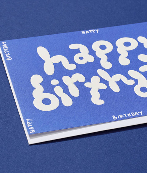 Klappkarte Happy Birthday Blau