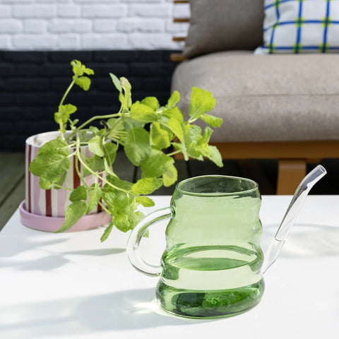 Gießkanne aus Glas | Grün