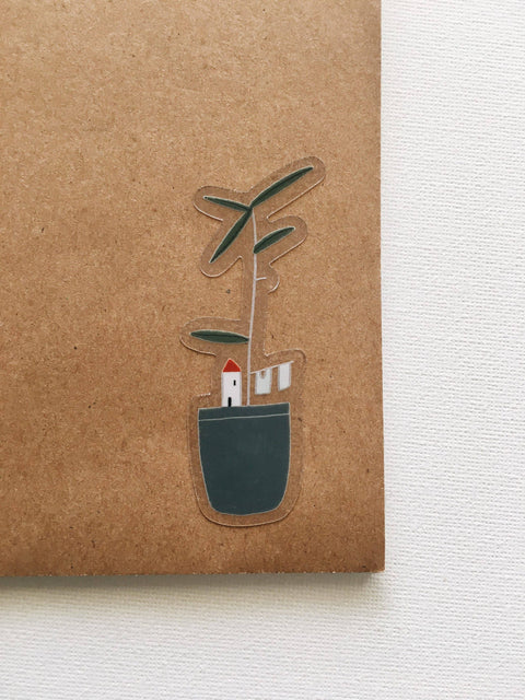 Living In A Plant - transparenter Aufkleber