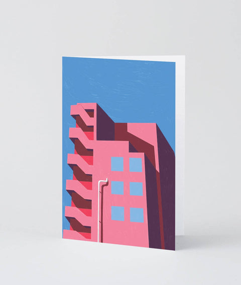 Klappkarte Rosa Block