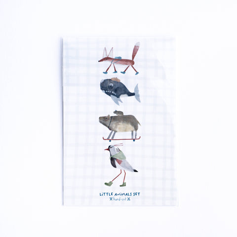 AUFKLEBERSET / VIER TIERE