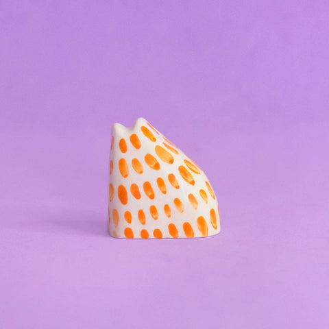 Kleine Keramikkatze / Orange