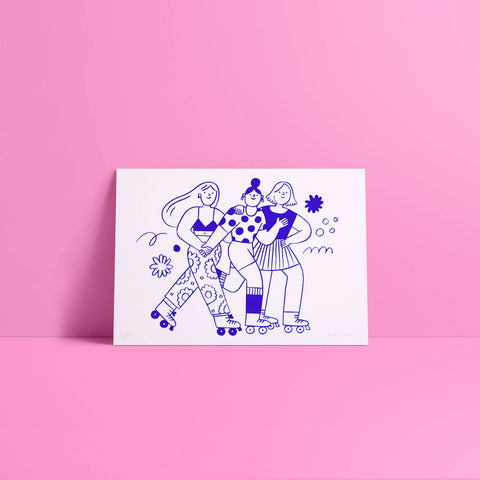 Rollerskate Girls / Risodruck A5