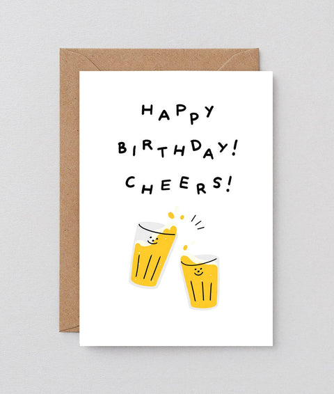 Klappkarte Happy Birthday Cheers