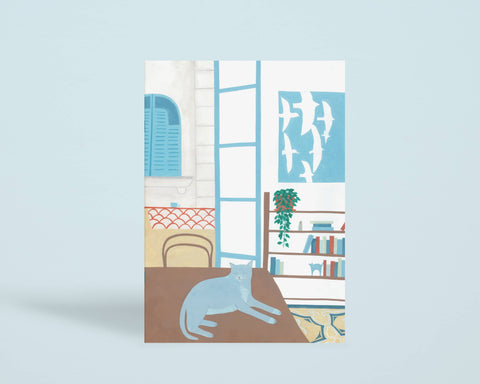 NOTIZBUCH A5 / KATZE BLAU