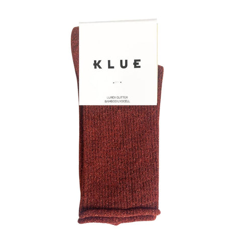 KLUE Glitter Lurex Socken | Rot