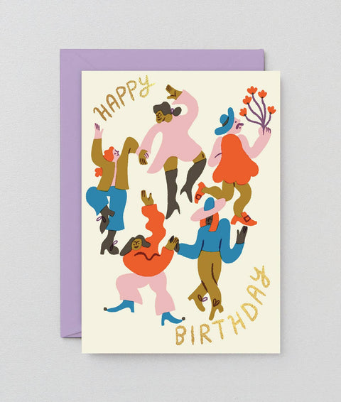 Klappkarte „Happy Birthday Dancers“