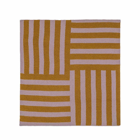 Gestricktes Baumwolltuch, Zimt/Malve