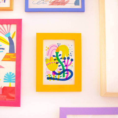 Blumenstrauß//Risograph-Druck-Illustration im A5-Format