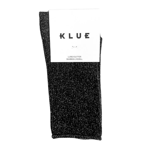 KLUE Glitter Lurex Socken | Schwarz