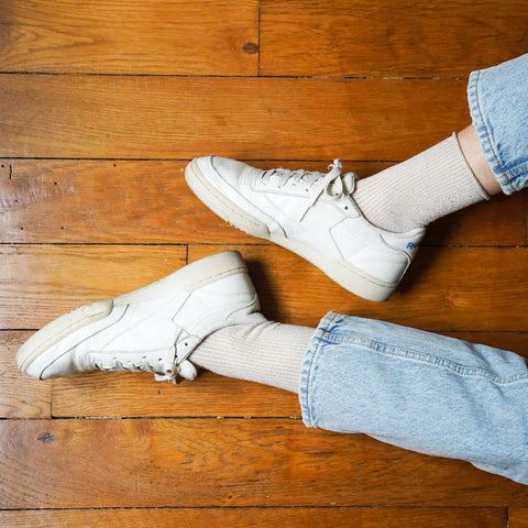 KLUE Glitter Lurex Socken | Beige: 36-40