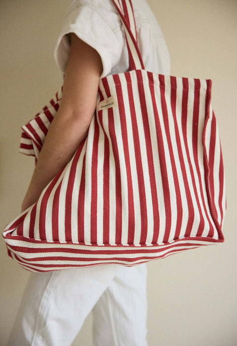 Weekender Bag / Rote Streifen