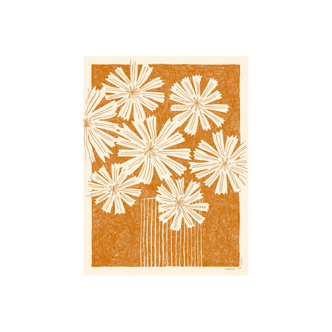 Postkarte Flowers Orange