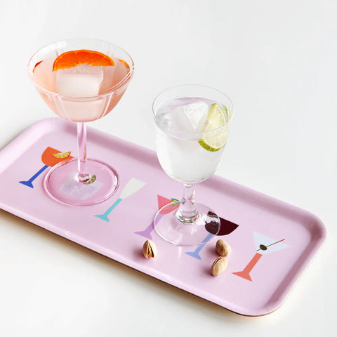 Cocktails Tablett / Rosa