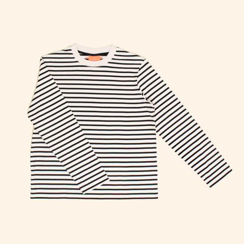 Stripy Langarmshirt | Schwarz/Weiß