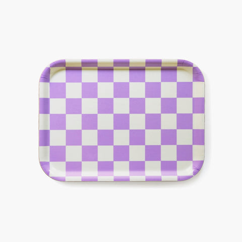Tablett Checker Butter-Lavender