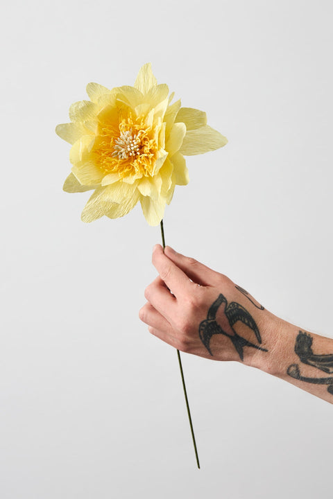 Paper Flower Cottage Rose | Yellow