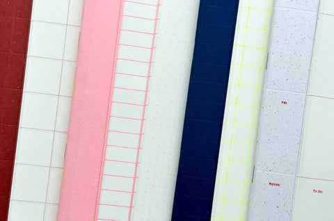 Grid Deep Denim Notizbuch