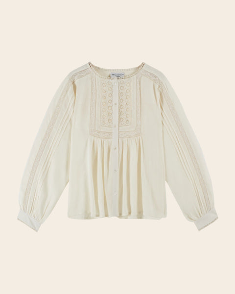 Ida Bluse Spitze / Creme