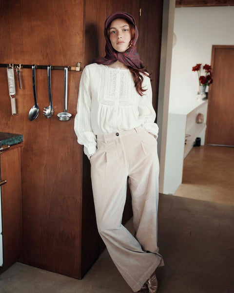 Ida Bluse Spitze / Creme