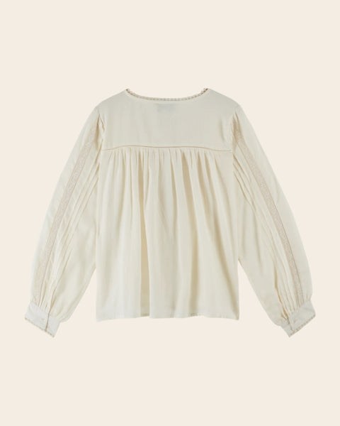 Ida Bluse Spitze / Creme