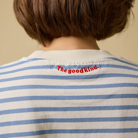 Stripy Langarmshirt | Eisblau/Offwhite