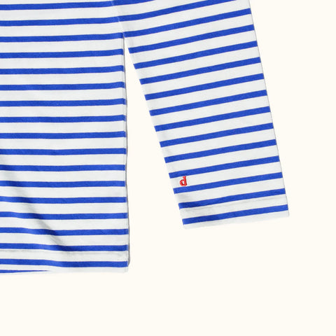 Stripy Langarmshirt | Königsblau/Offwhite