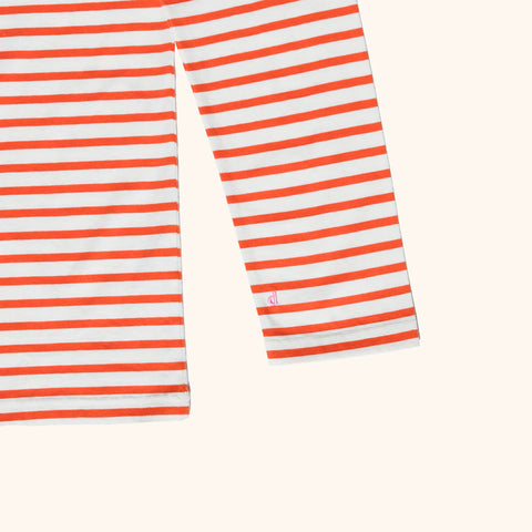 Stripy Langarmshirt | Rot/Offwhite