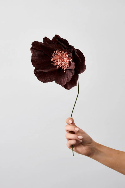 Paper Flower Rhapsody Rose | Brown