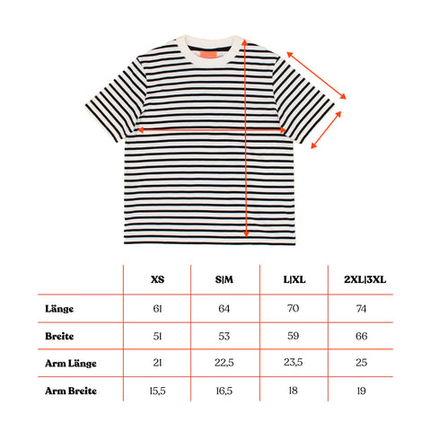 Stripy T-Shirt | Schwarz/Weiß