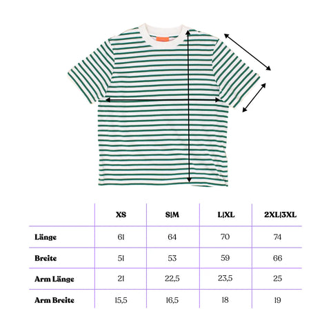 Stripy T-Shirt | Grün/Weiß