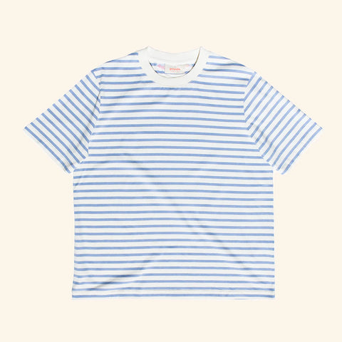 Stripy T-Shirt | Eisblau/Offwhite
