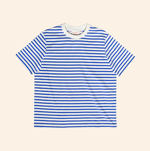 Stripy T-Shirt | Königsblau/Offwhite
