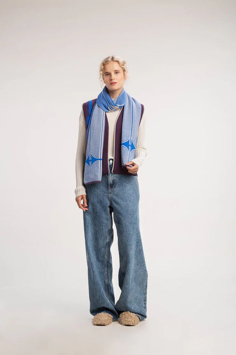 ANNI Schal midi / Cobalt