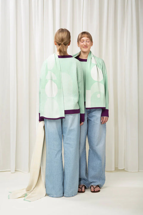 LUCIA Schal midi / Mint