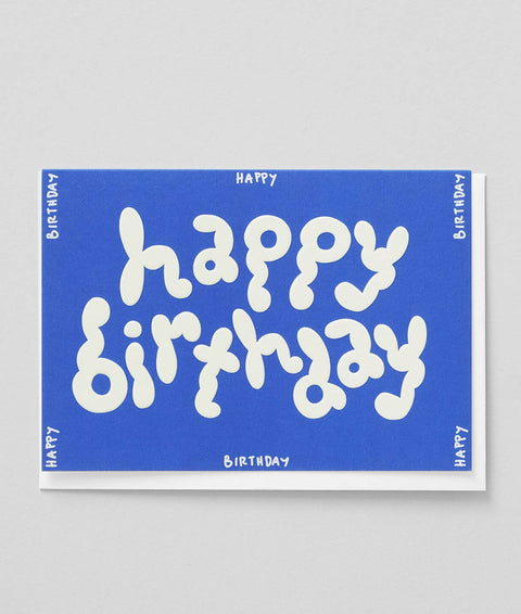 Klappkarte Happy Birthday Blau