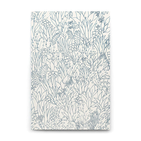 Blaue Blumen Notizbuch, mittel