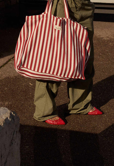 Weekender Bag / Rote Streifen