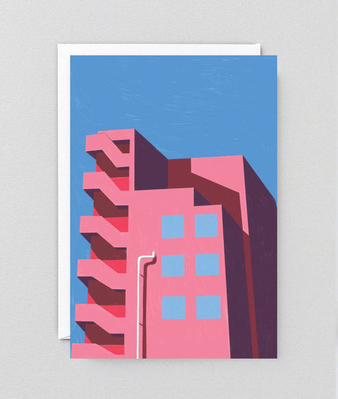 Klappkarte Rosa Block