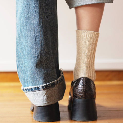 KLUE Socken Mélange | Beige