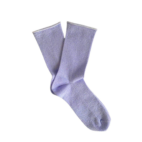 KLUE Glitter Lurex Socken | Flieder