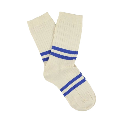 Damen Stripes Ecru//Hellblau
