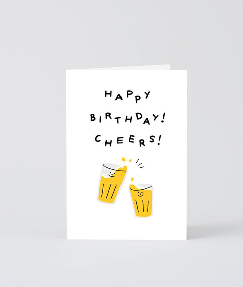 Klappkarte Happy Birthday Cheers