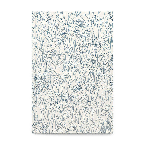 Blaue Blumen Notizbuch, groß