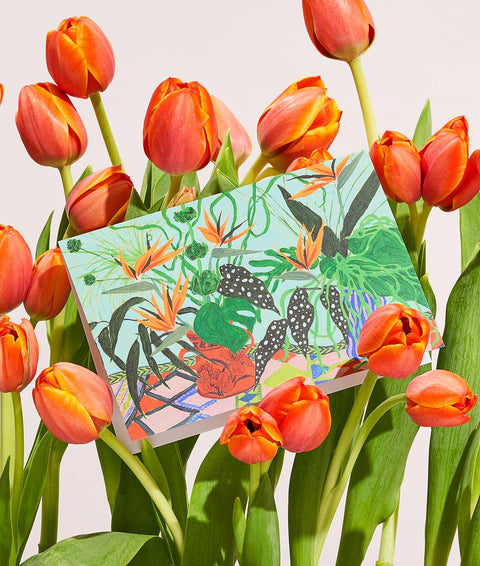 Klappkarte „Birds of Paradise Flowers“
