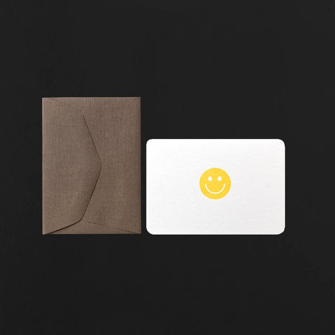 Mini-Karte und Umschlag / Smiley