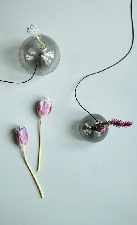 Hanging Flower Bubble | Small | Smoke
