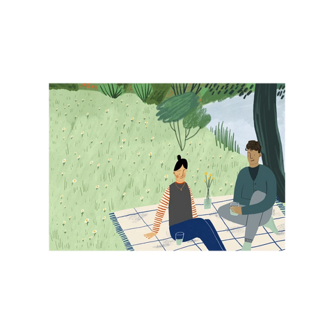 Postkarte Sommer-Picknick