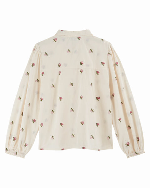 Bluse / Rosenstickerei