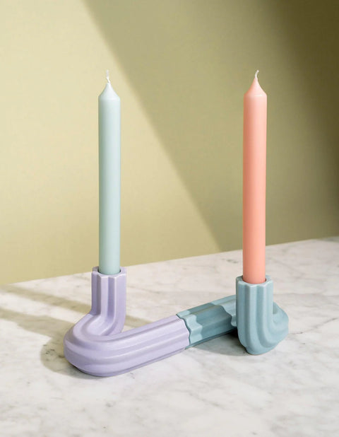 Templo Candle Holder Blue